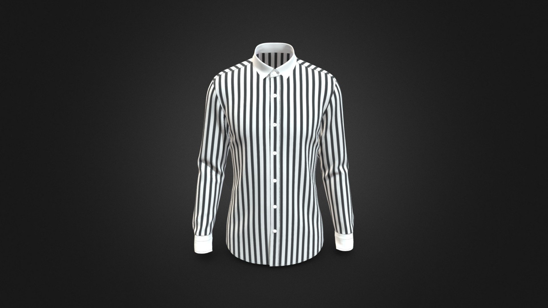 Mens Basic Shirt 3d model