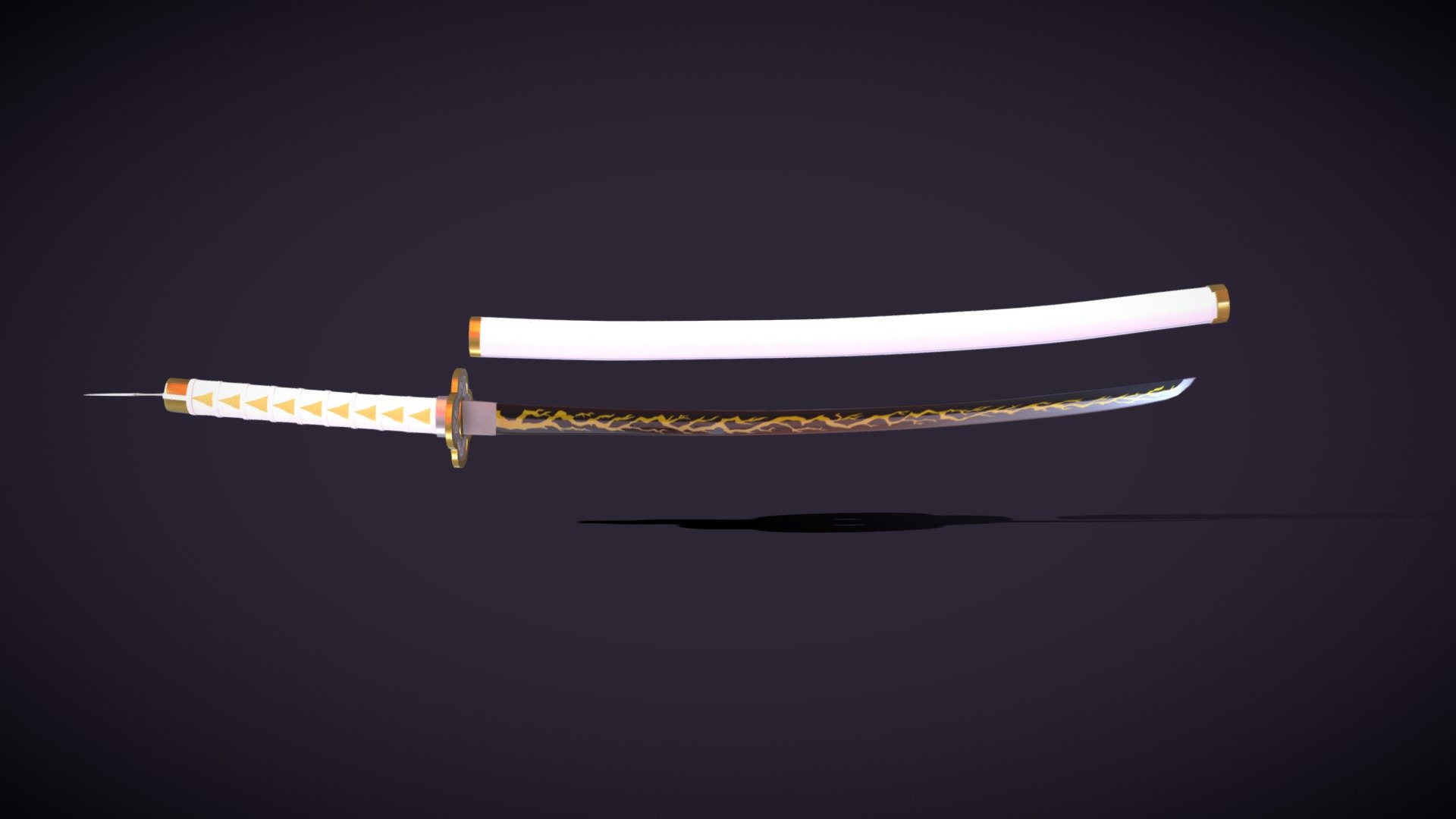 ⚡ Zenitsu Agatsuma Katana⚡ 3d model