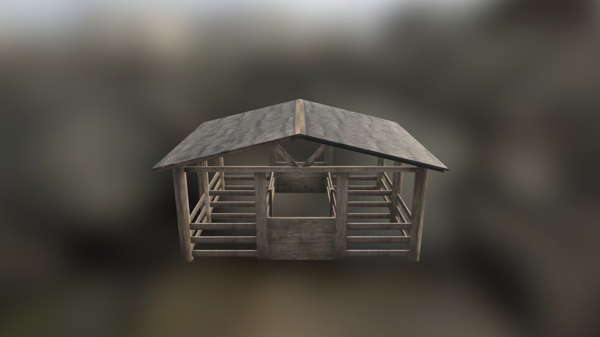 Farm Cow Barn 3d model