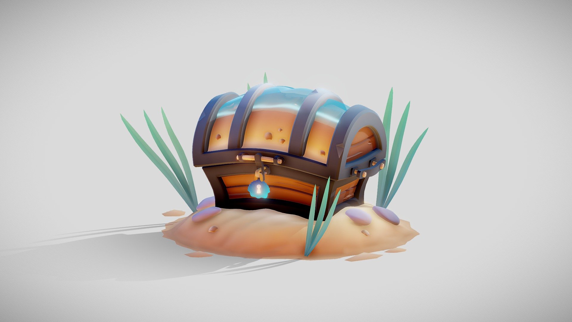 Beach Treasure Chest 3d model