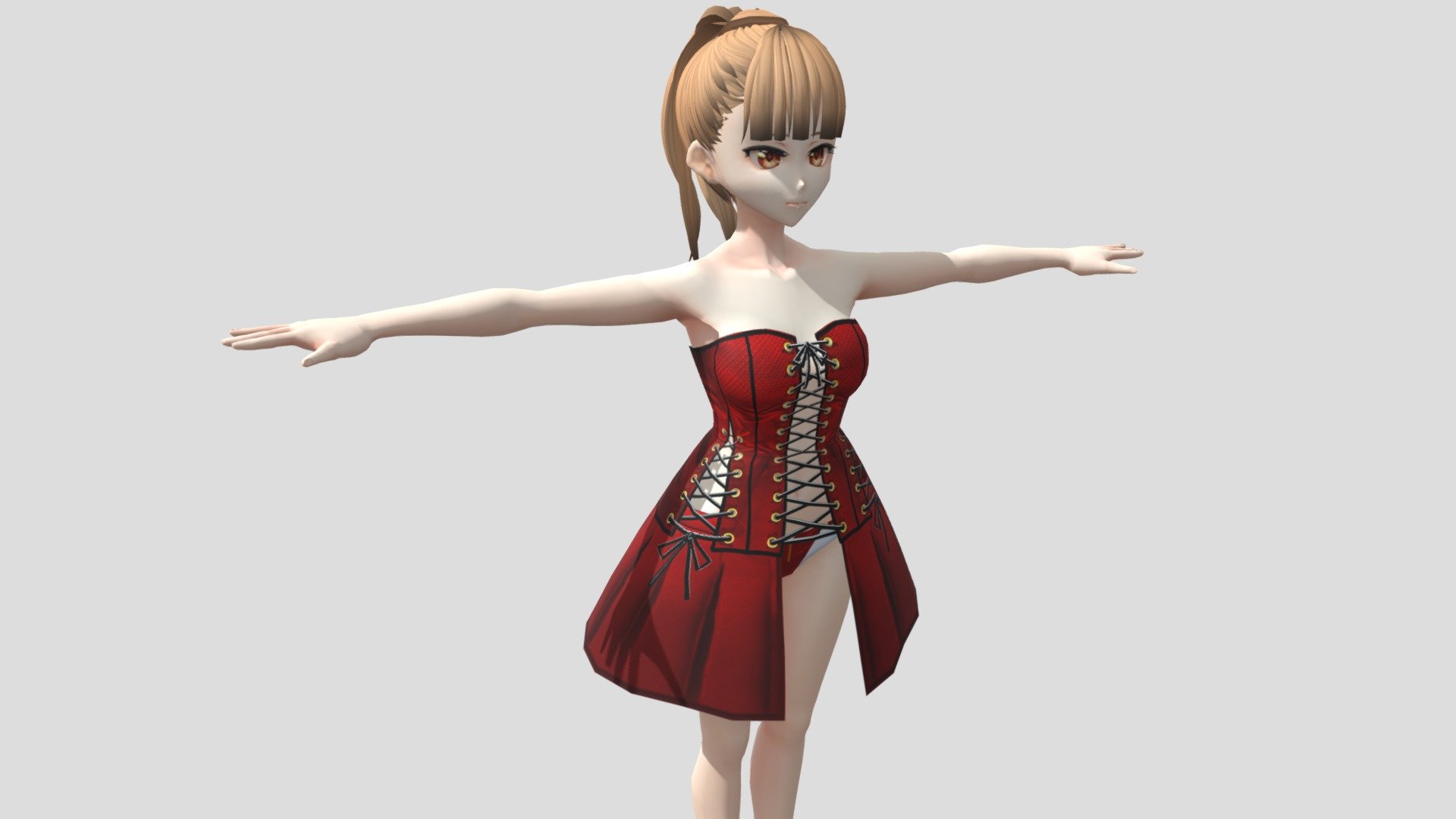 【Anime Character】Kasumi (Bustier/Unity 3D) 3d model