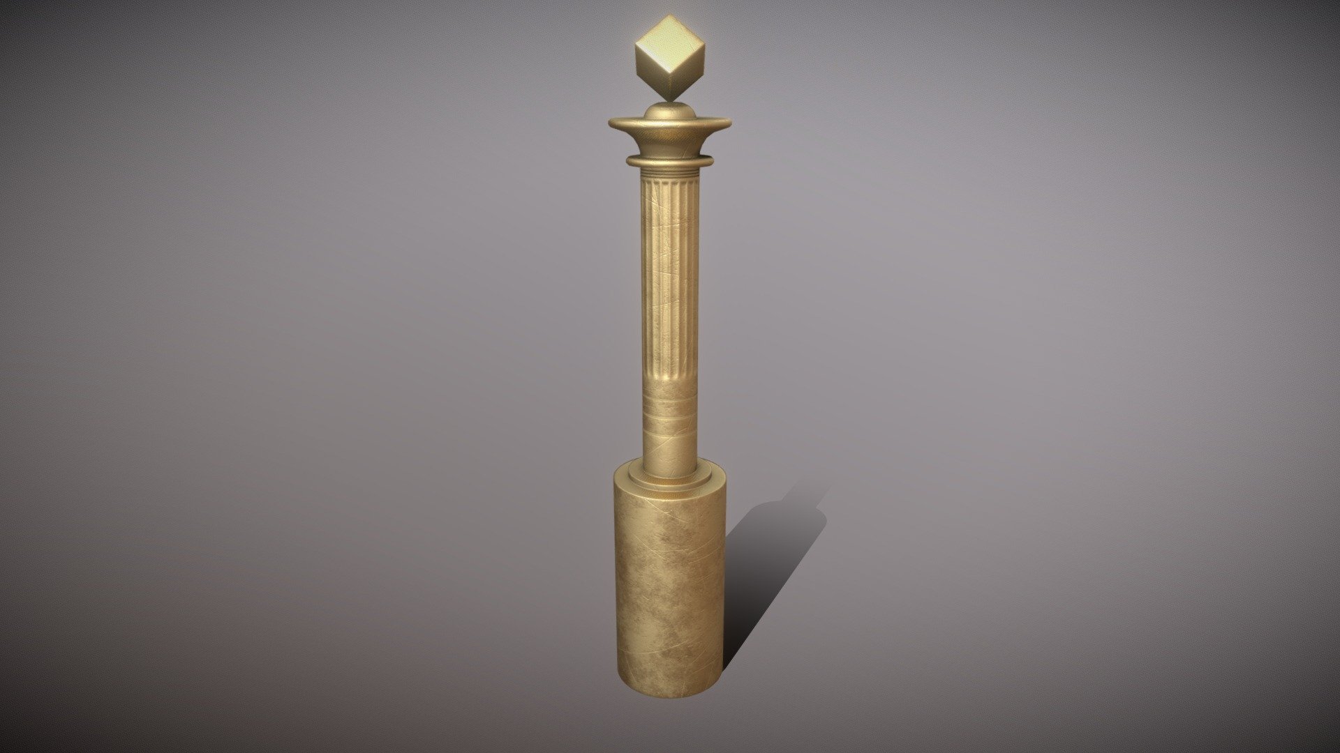 Golden Pillar 3d model