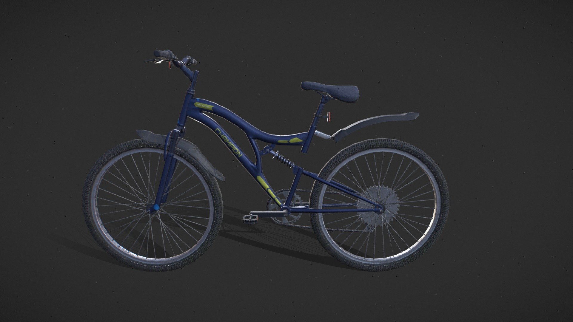 Mountain Bike Lowpoly 3d model