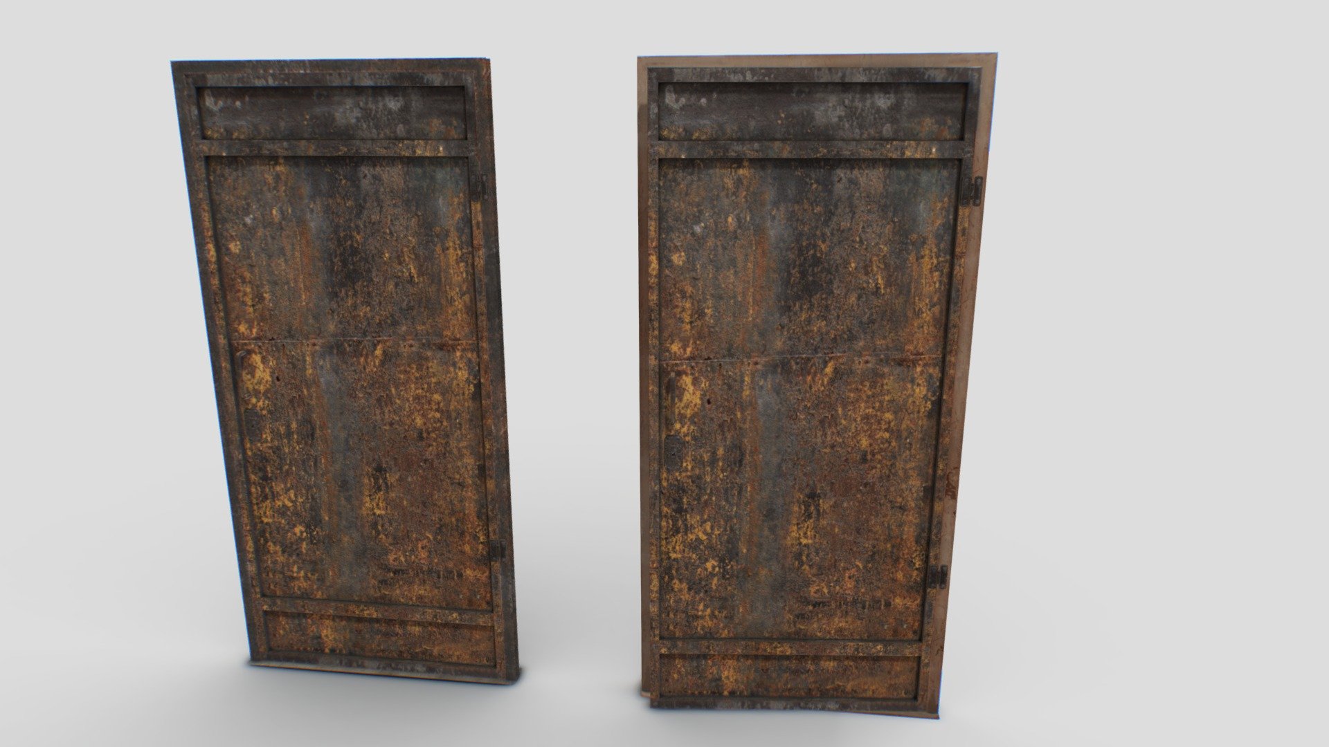 Rusty Metal Door 1 3d model