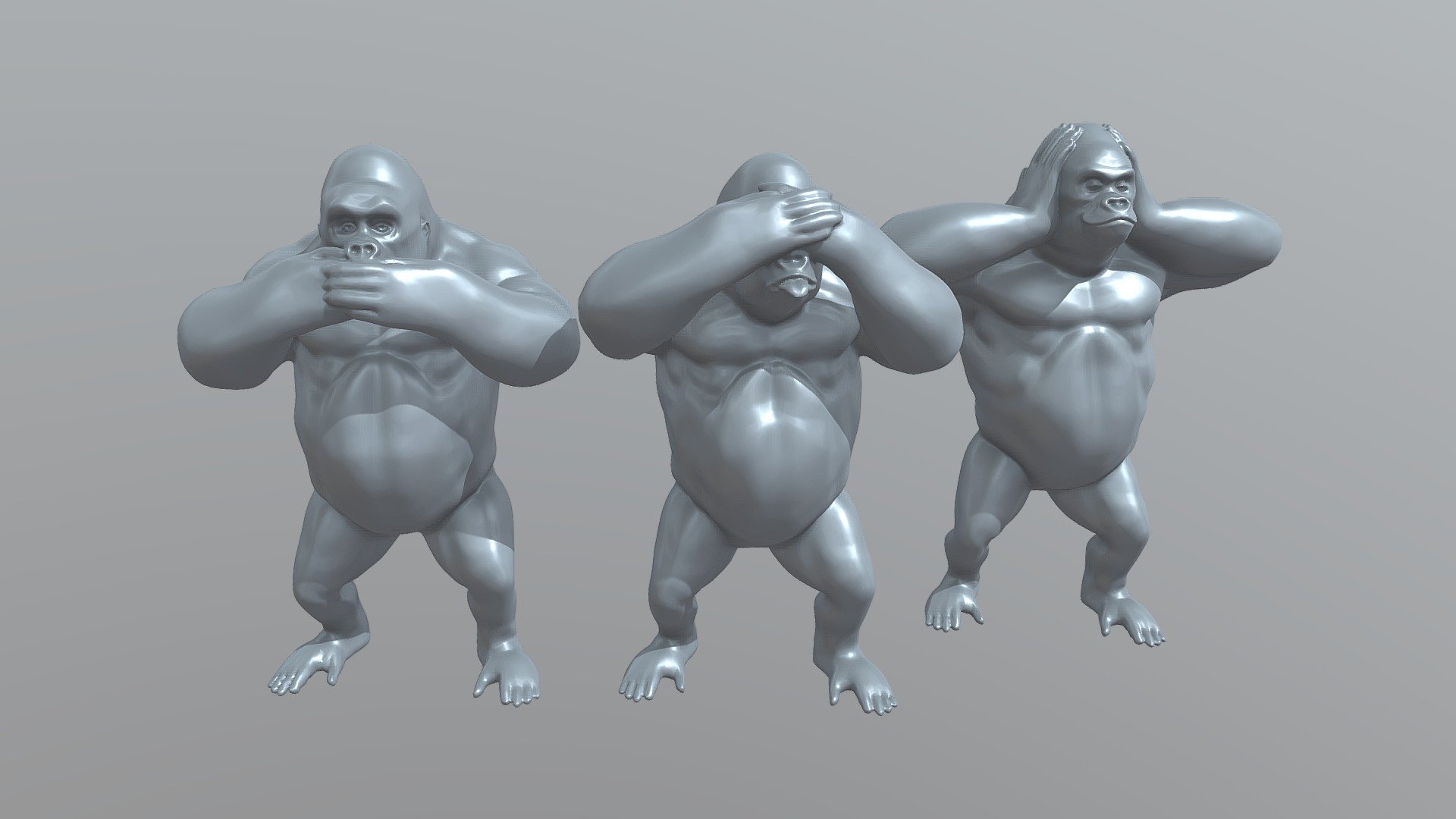 monkeys 3d model