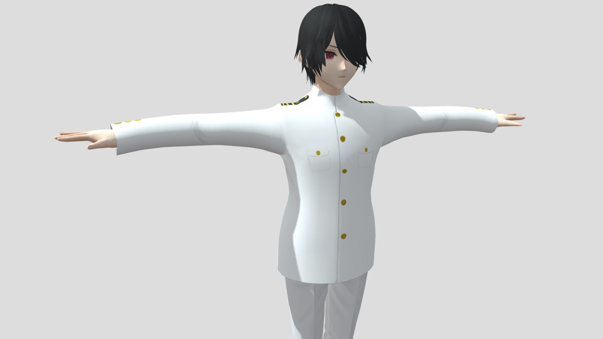 【Anime Character】Dylan (Navy/Unity 3D) 3d model