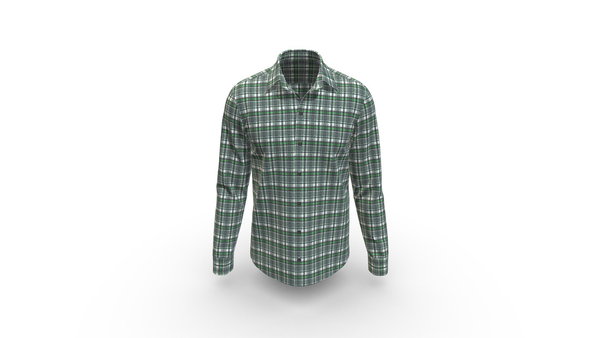 Mens Basic Slim Fit Casual Shirt OBJ 3d model