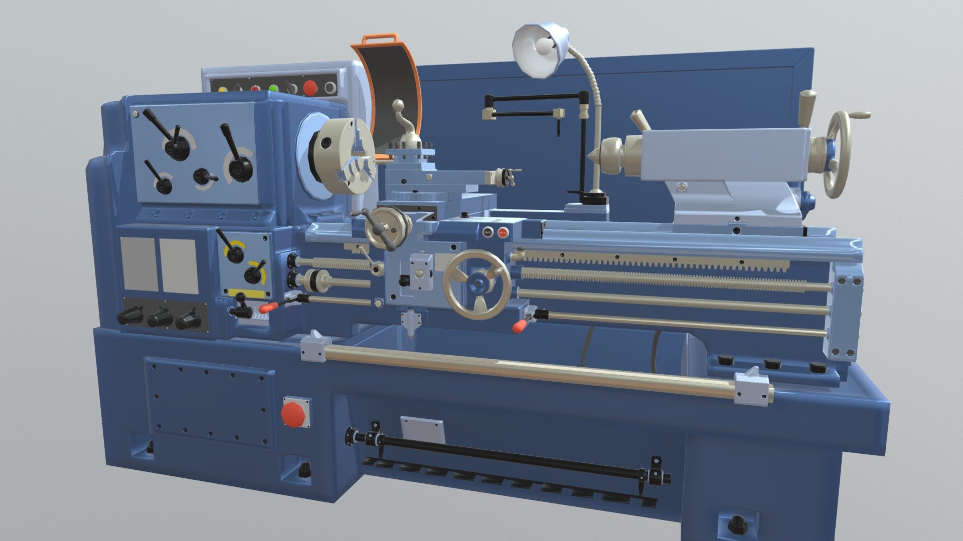 Lathe Machine 3d model