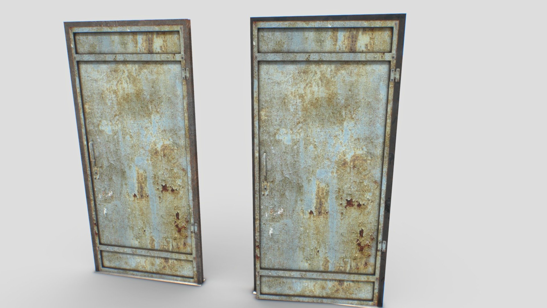 Rusty Metal Door 4 3d model