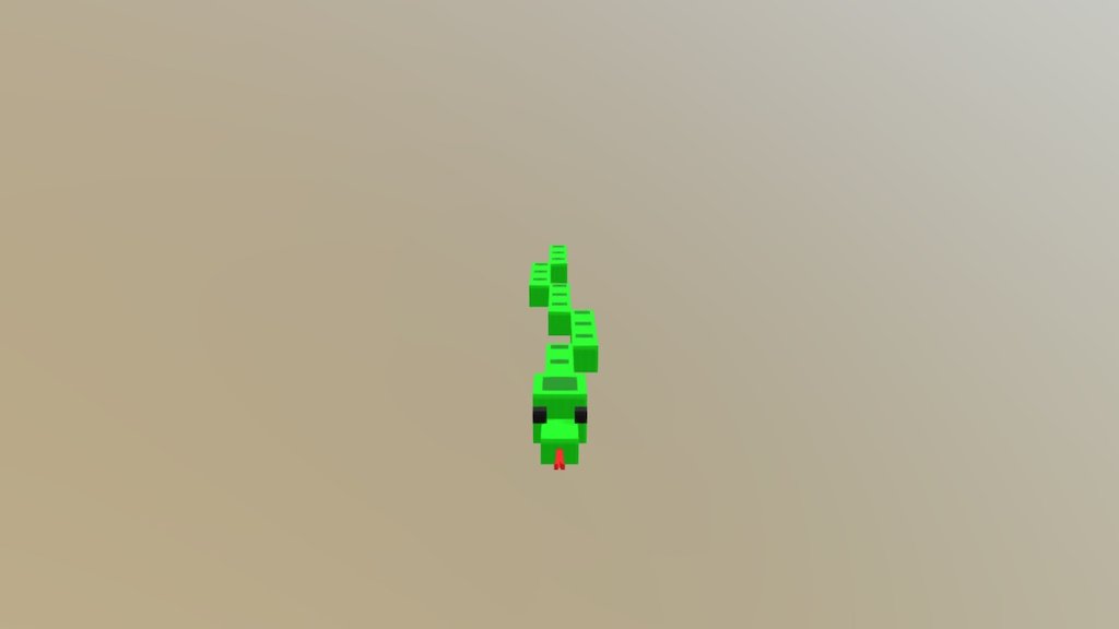 Voxel Snake 3d model