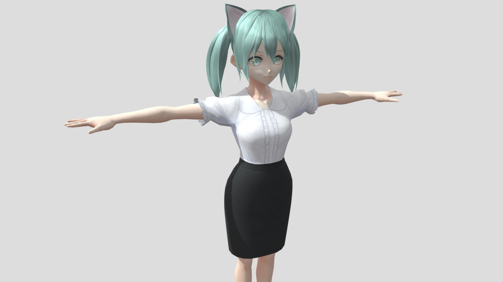 【Anime Character】Female005 (Unity 3D) 3d model