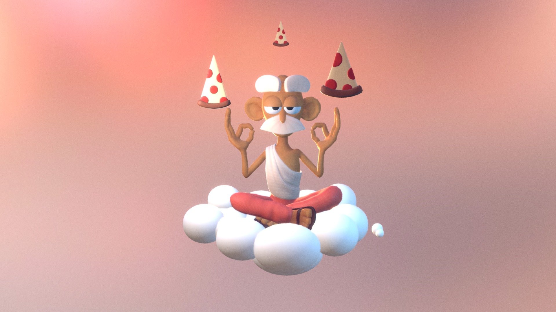 Buda Pizza 3d model