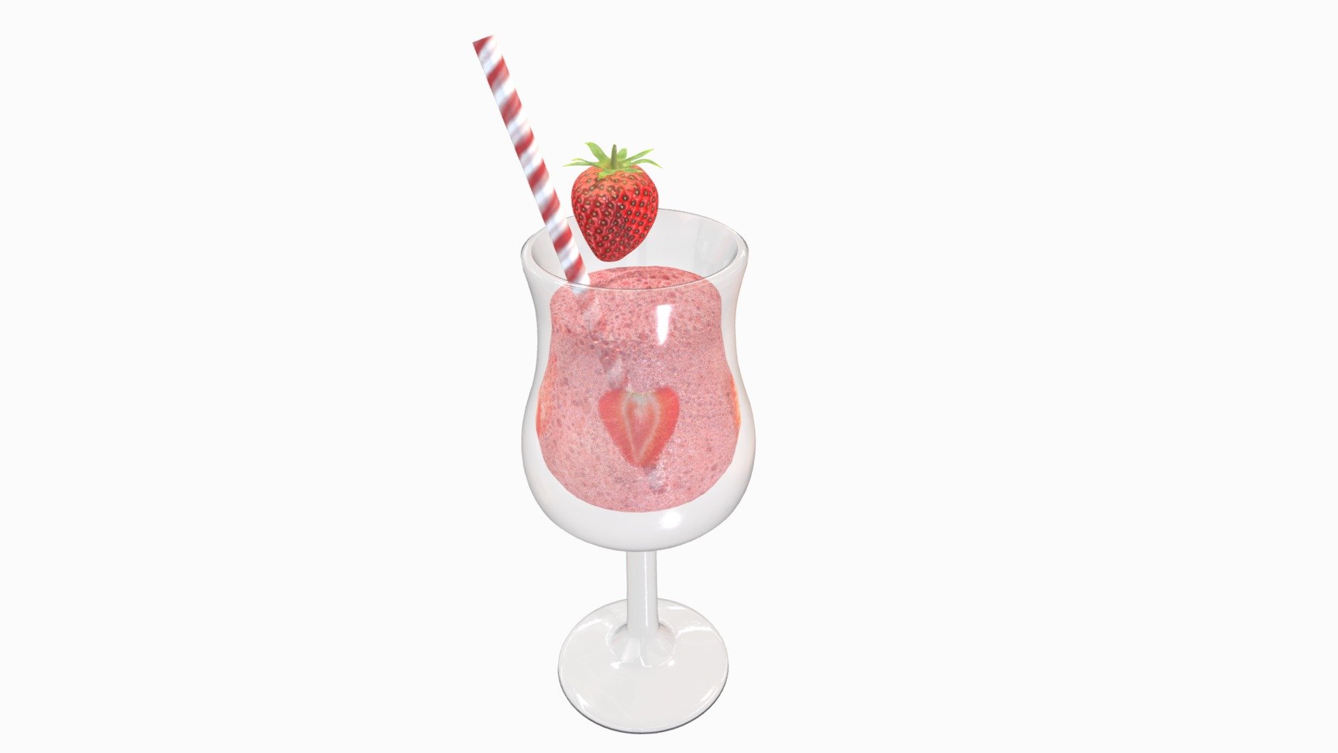 STRAWBERRY COCKTAIL 3d model