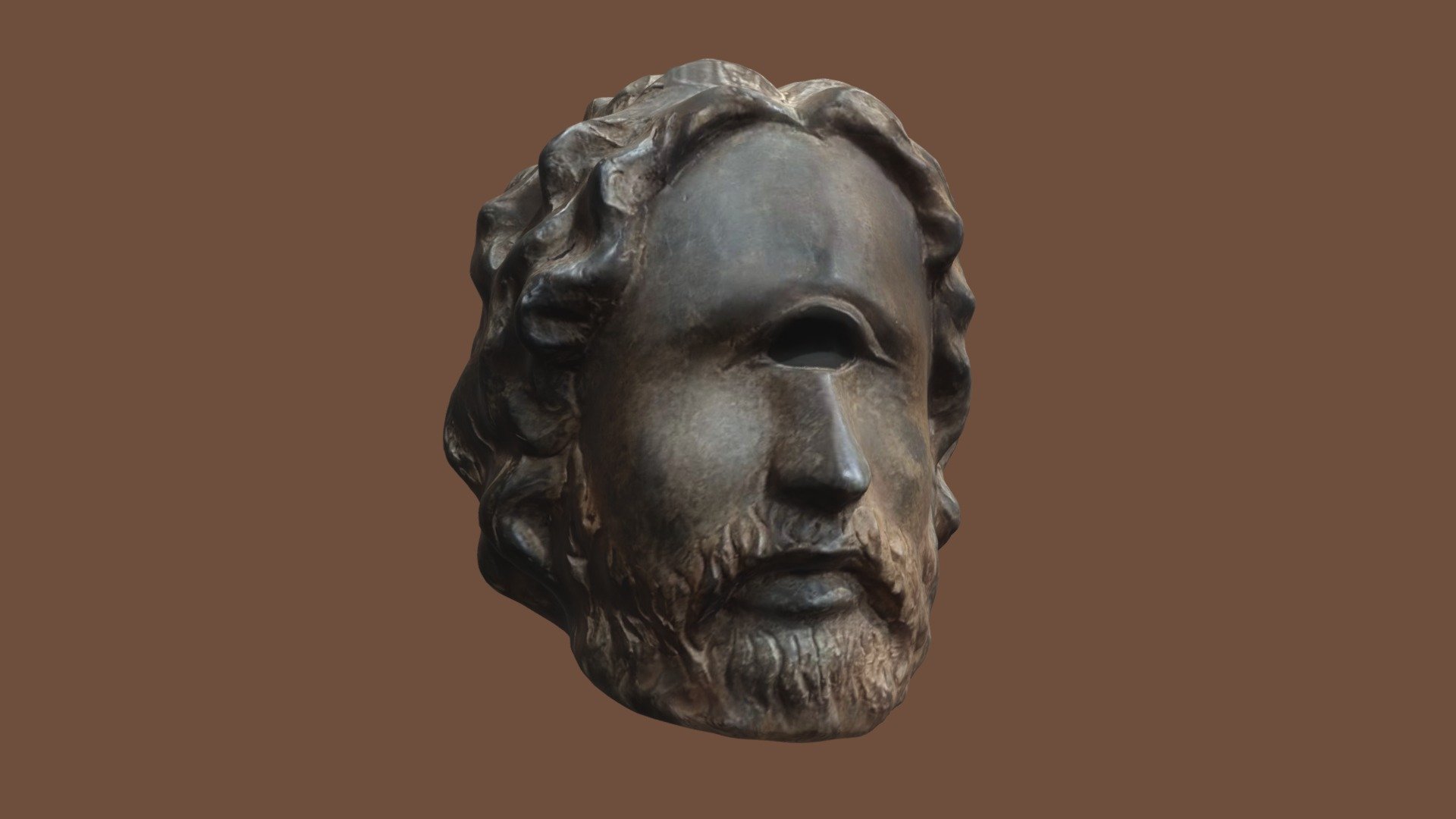 Bronze Cyclopes head statue 3d model