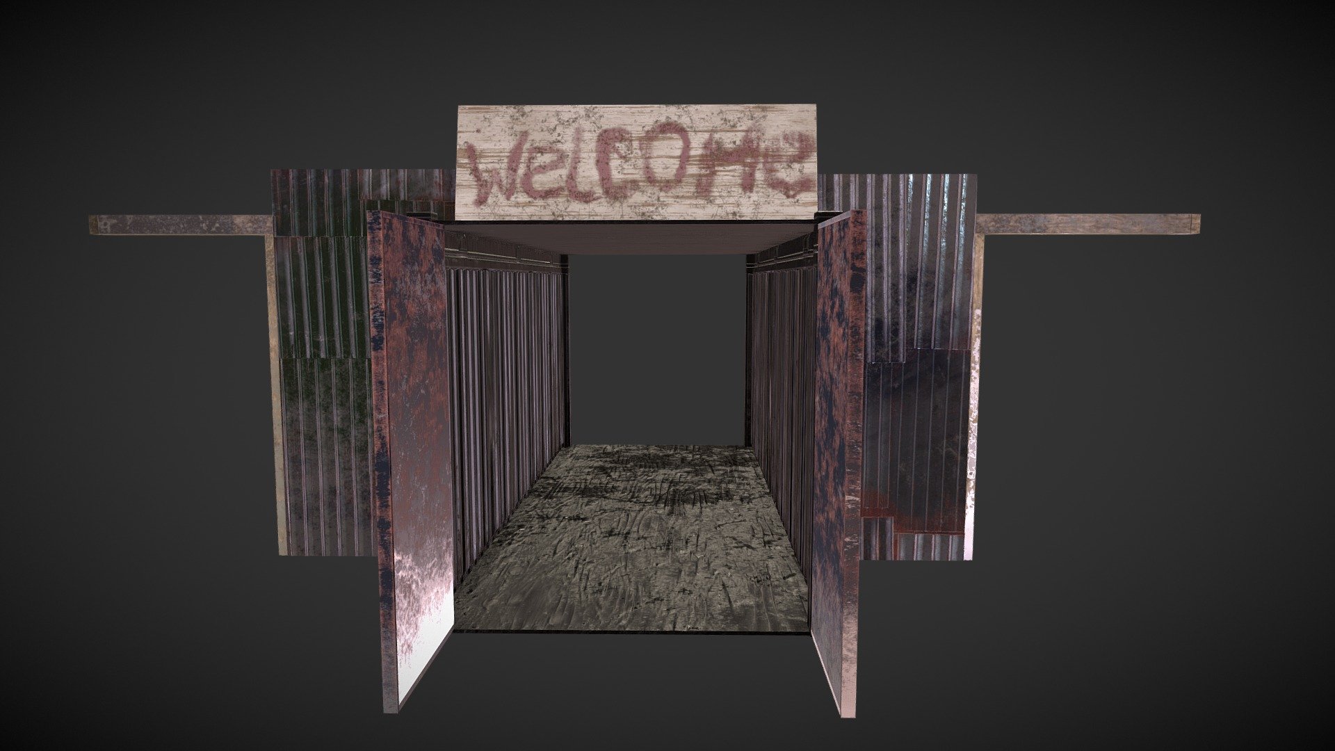 camp entrance 3d model