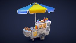 Stylized Hot Dog Cart