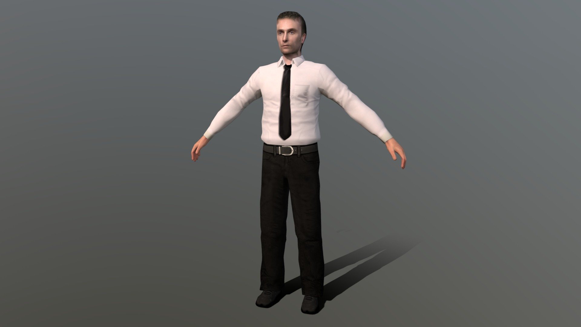 Male LowPoly (Rigged) 3d model