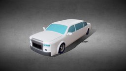 Low Poly Vehicle Vanilla Limousine