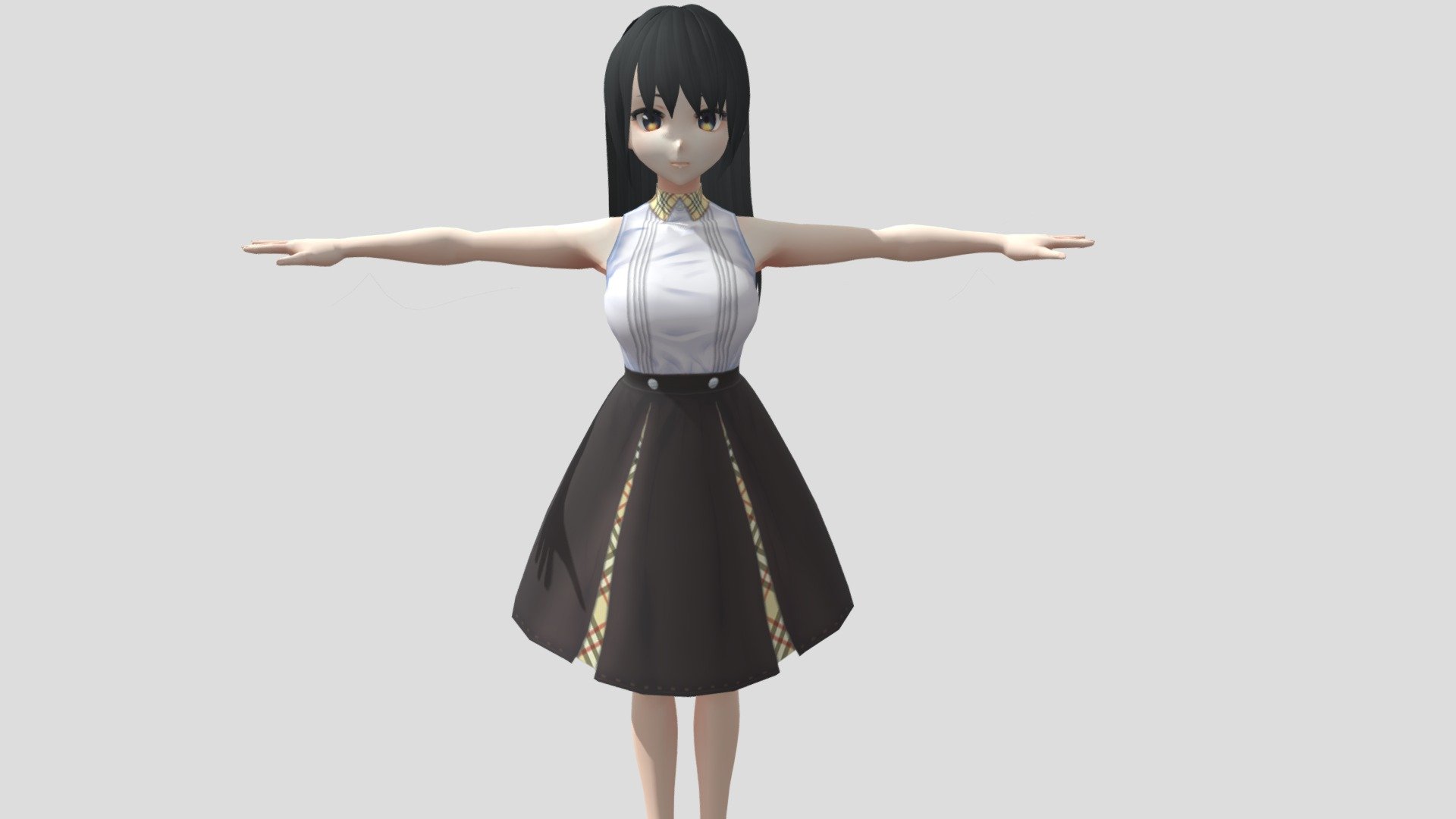 【Anime Character】Arisa/Xiang (V2/Unity 3D) 3d model