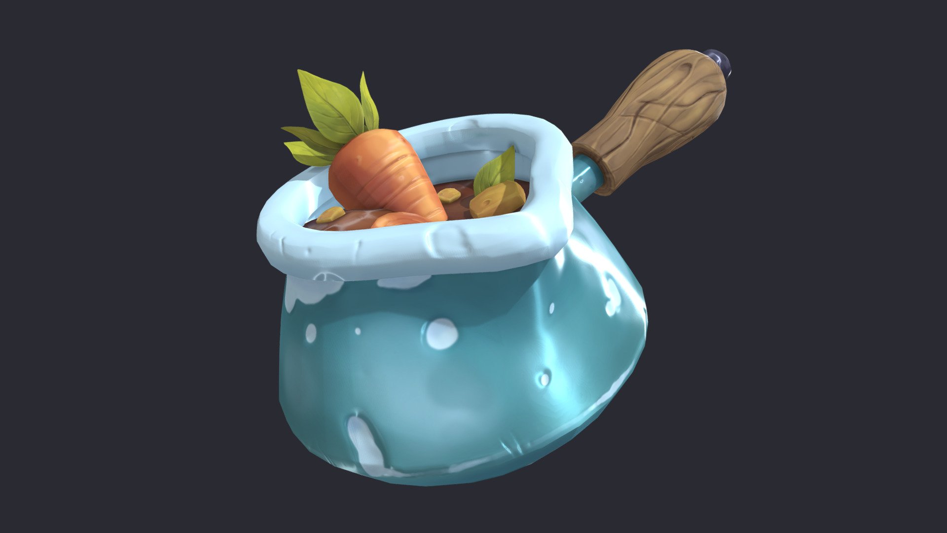 Soup pan 3d model