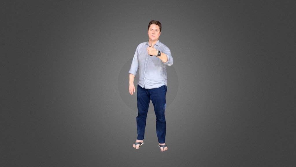 Thumbs up promo 3d model