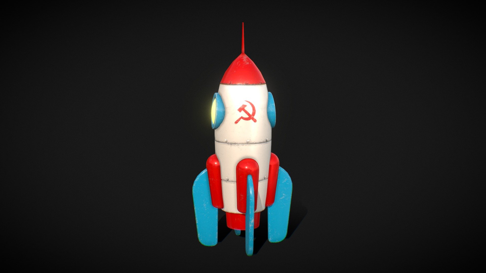 Retro Rocket Spaceship from USSR 3d model