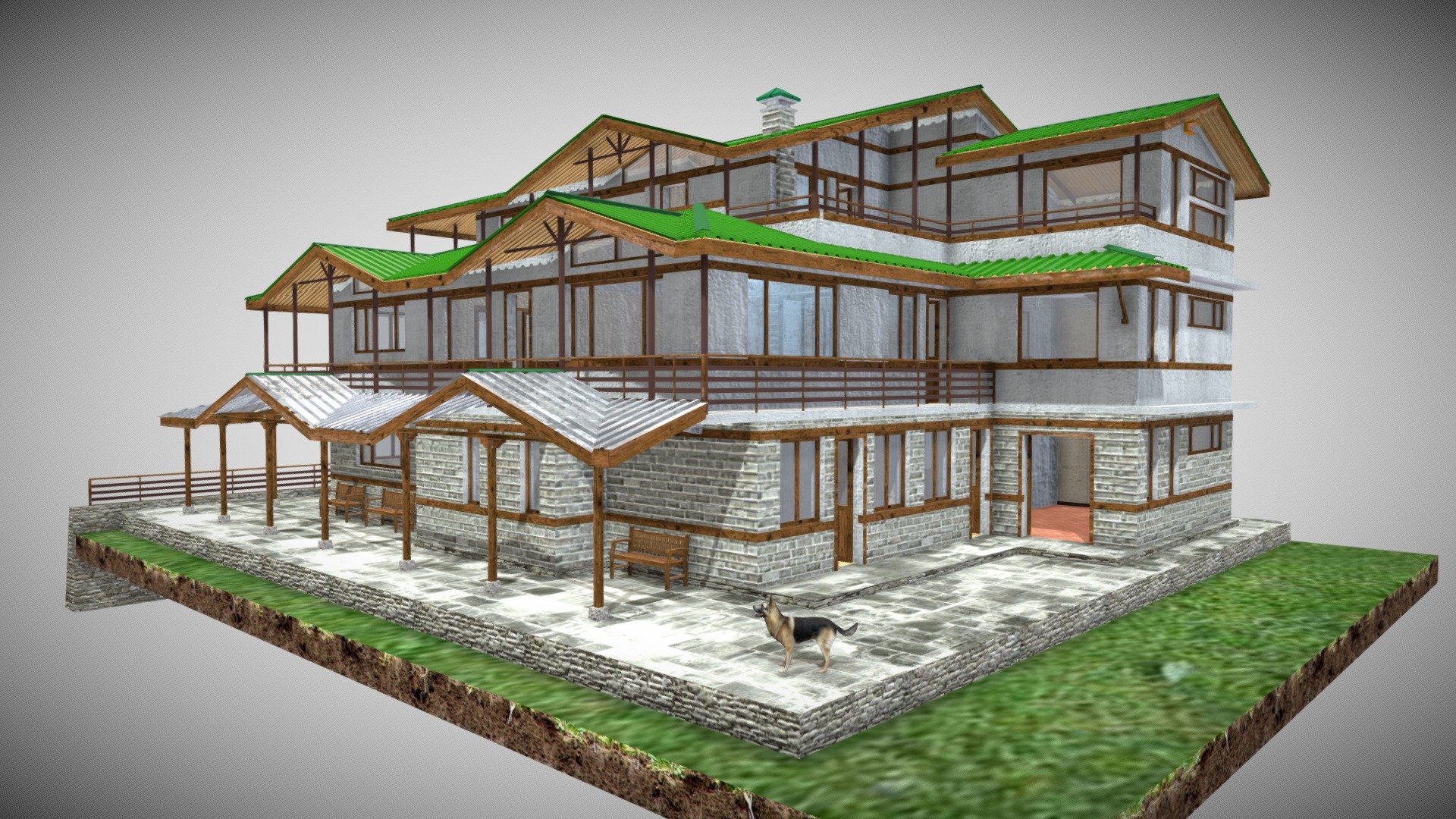 Building- Main 3d model