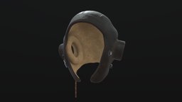 Bomber Pilot Leather Helmet