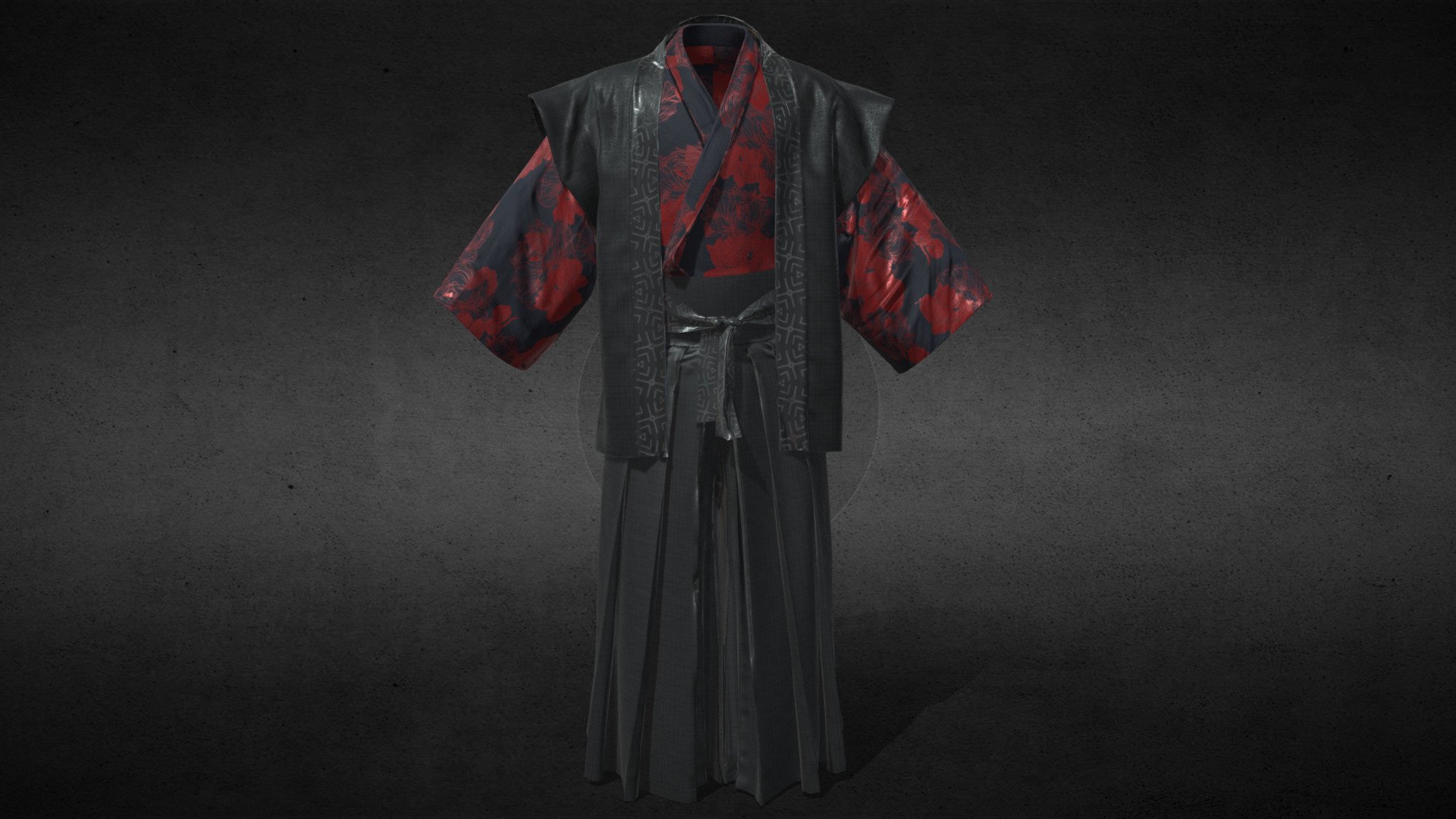 Kimono Japanese Drape 3d model