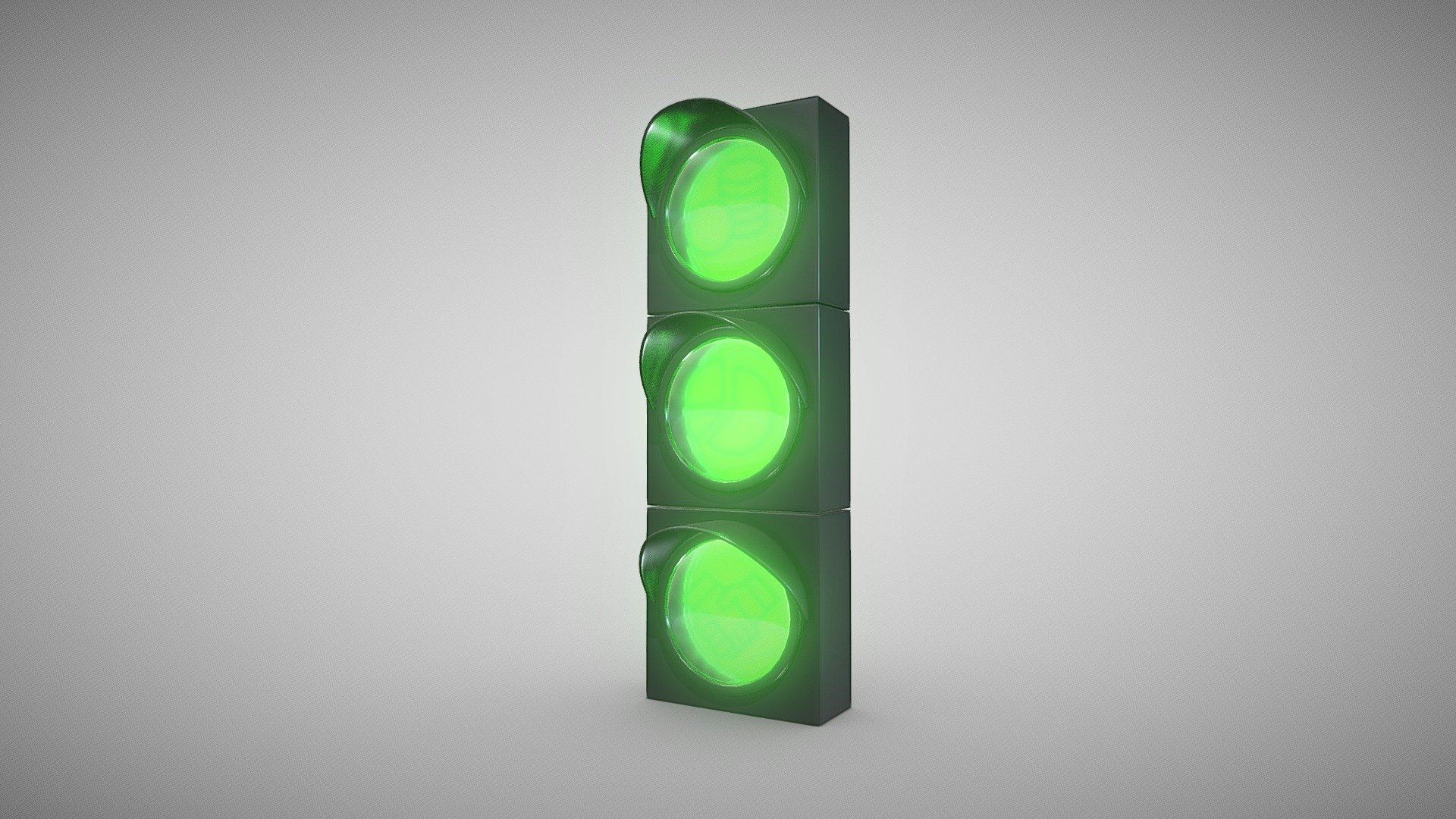 Green Traffic Lights 3d model