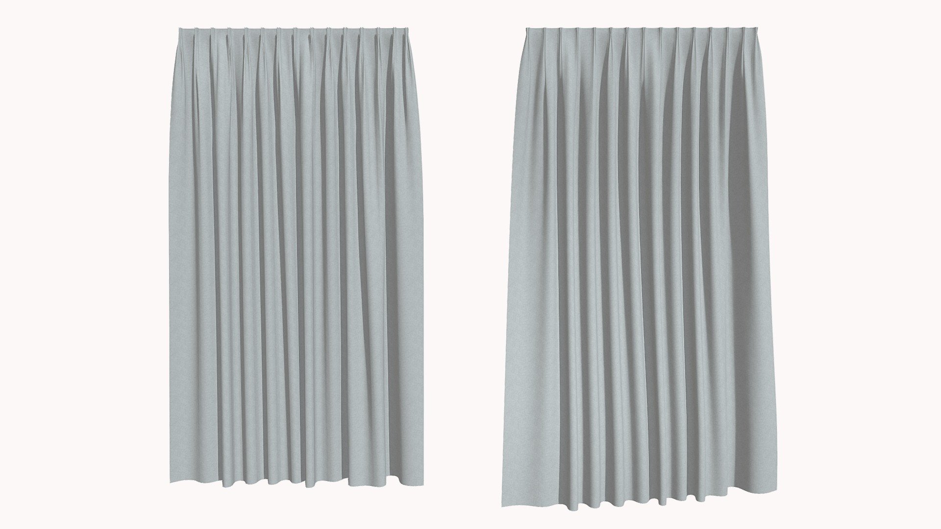 Curtains Textured 3d model