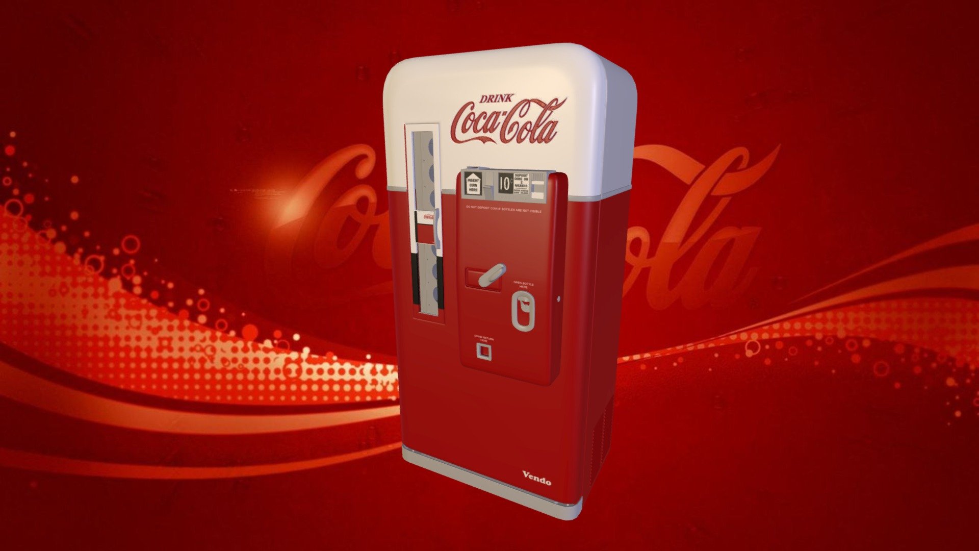 Coca Cola Vending Machine 3d model