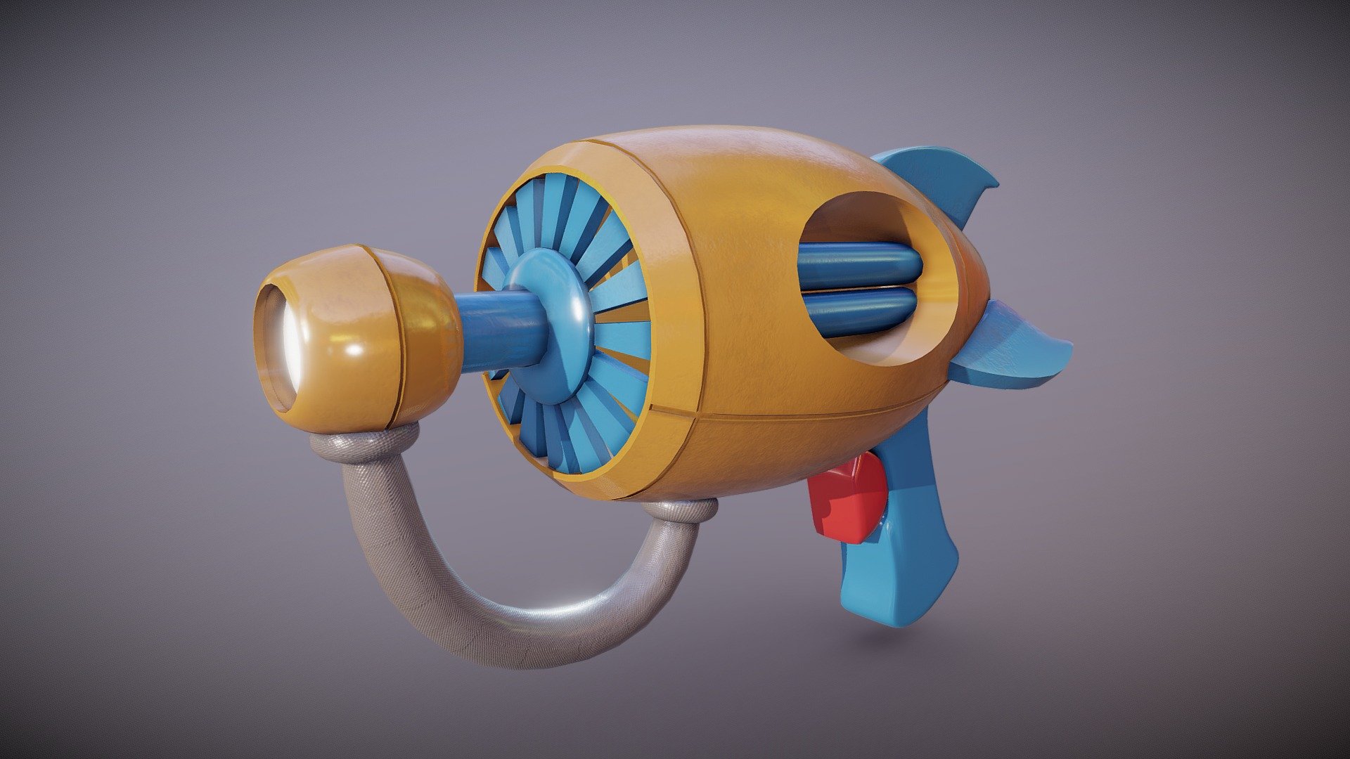 Retro Gun 01 3d model