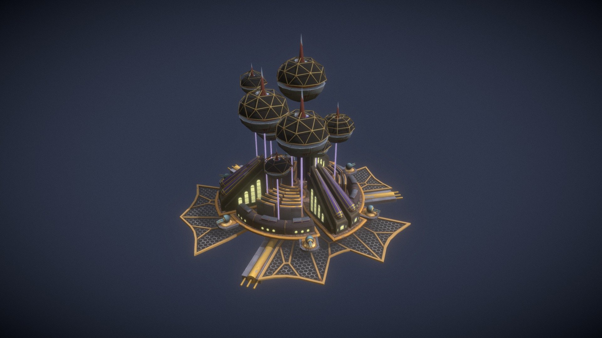 The Federations Network Center, SolarSails Game 3d model