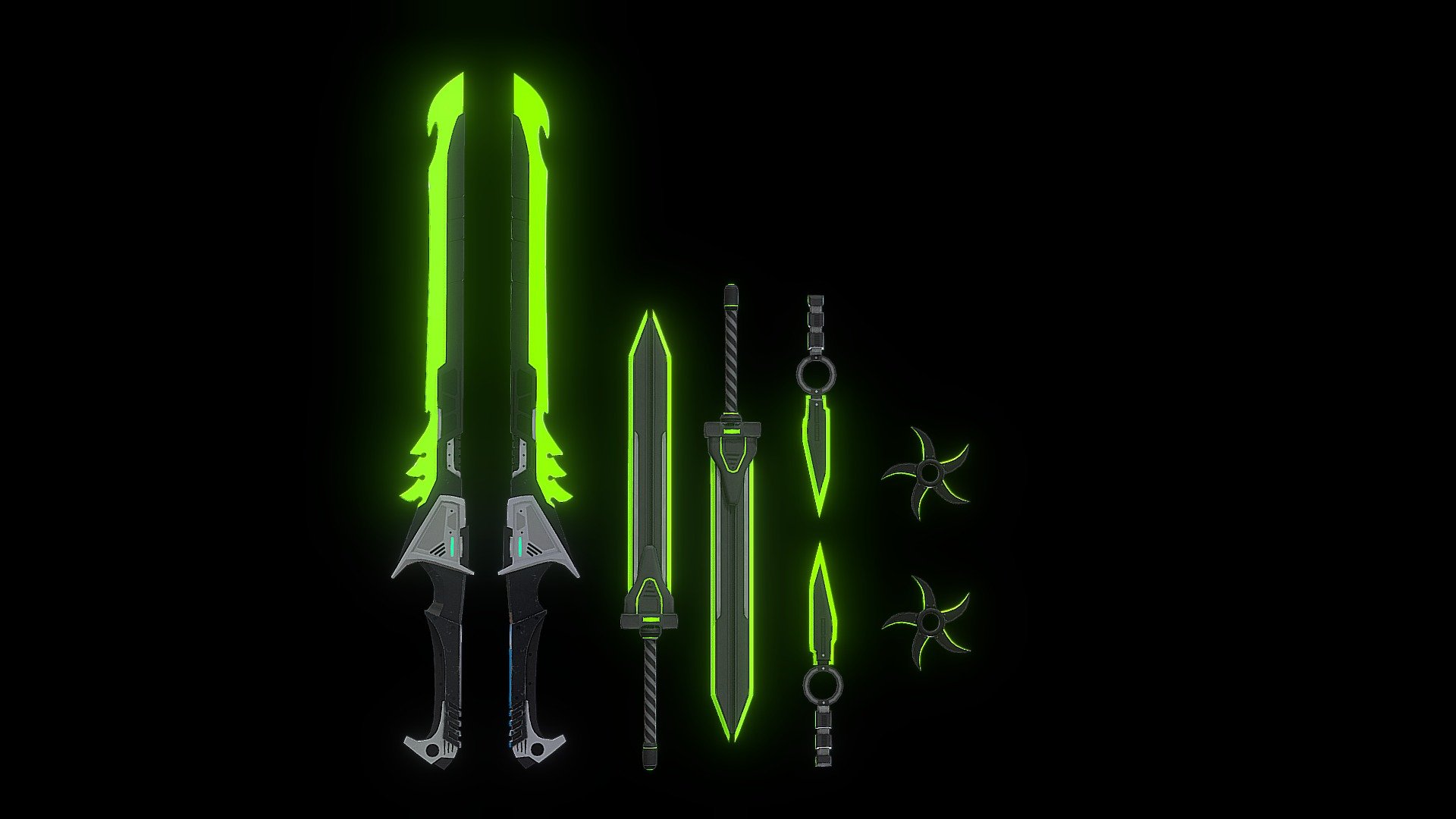 SciFi Melee Weapons 3d model