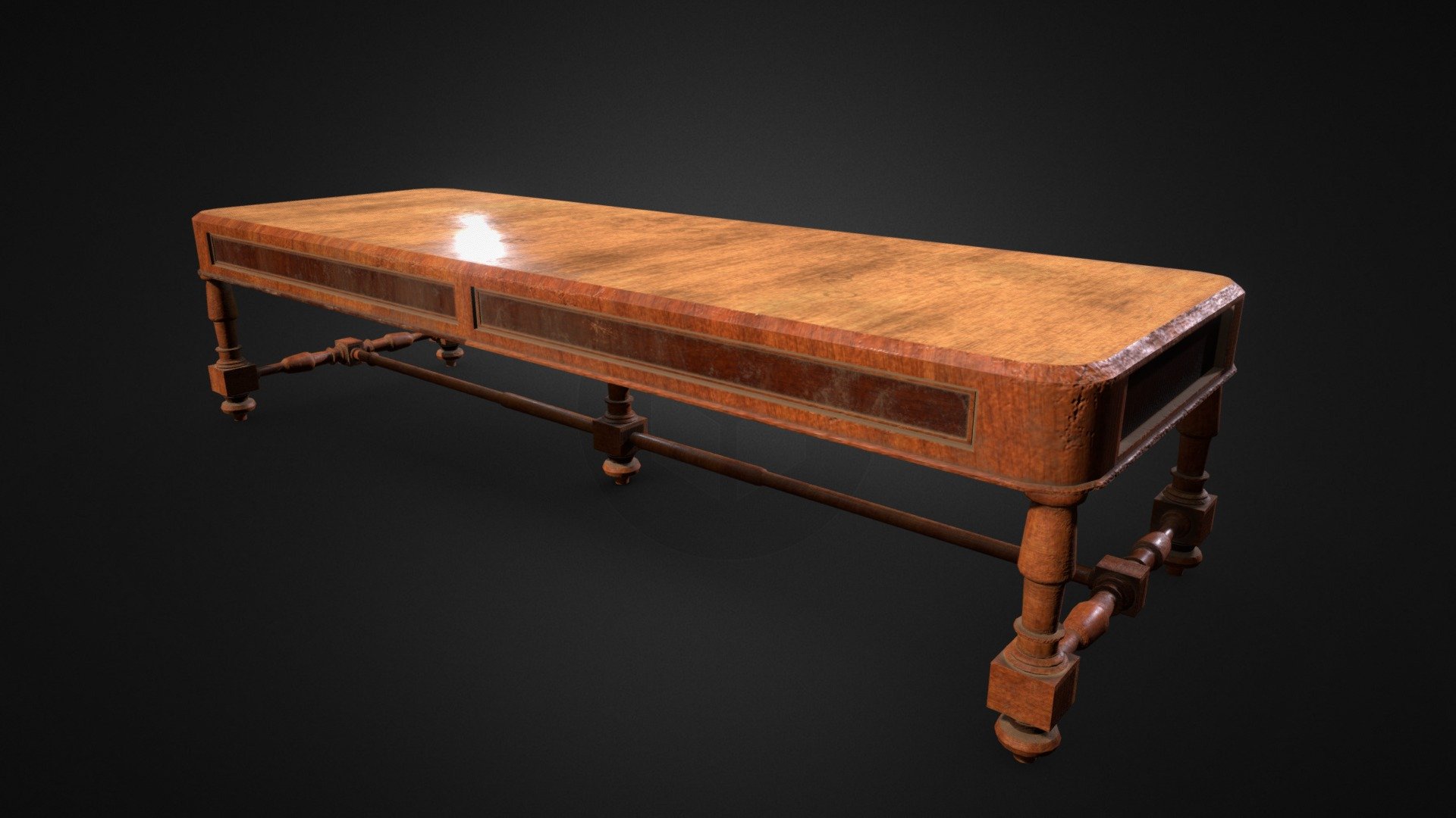 Old Table 3D Model 3d model