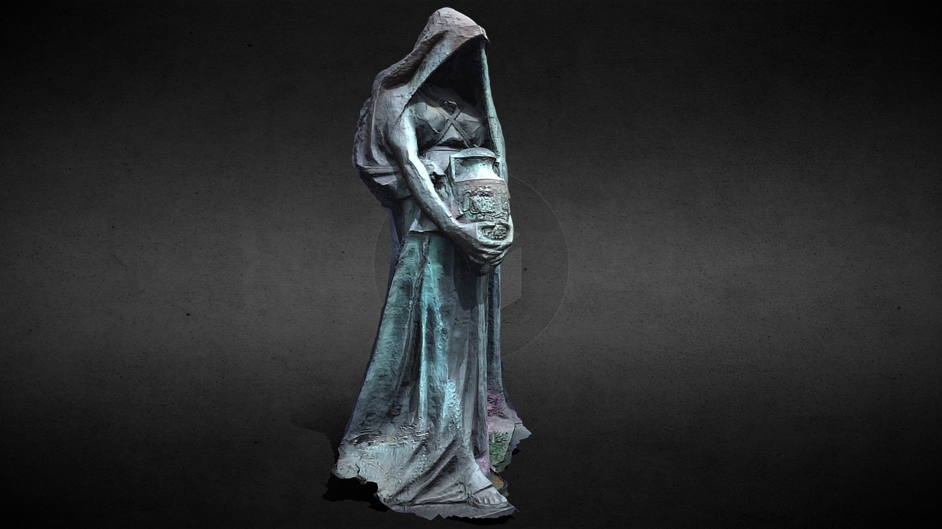 graveyard figure vase photoscan 3d model