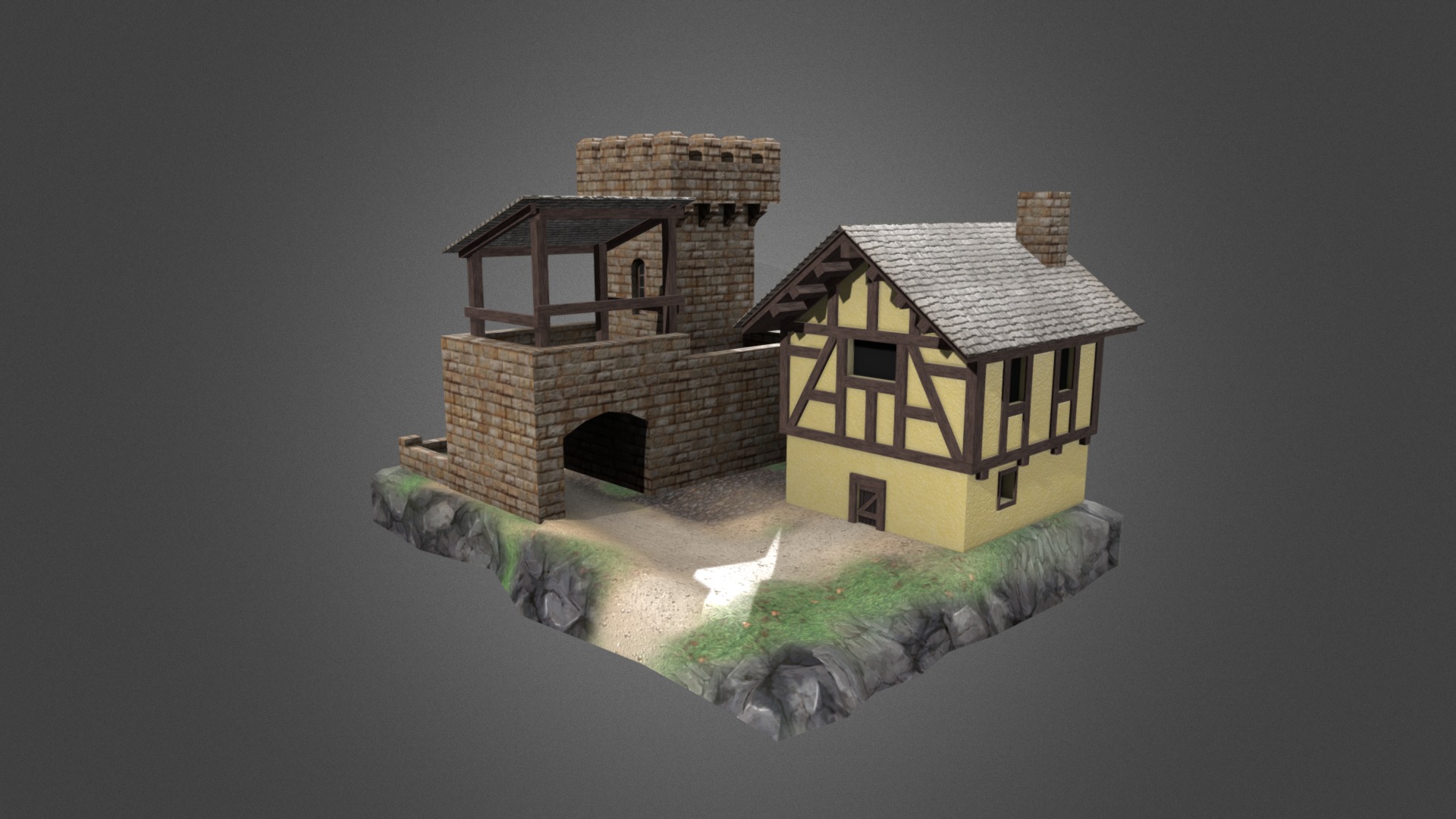 Medieval Townhouse 3d model