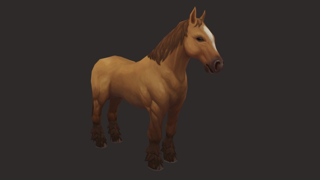 Hand painted Horse Model 3d model