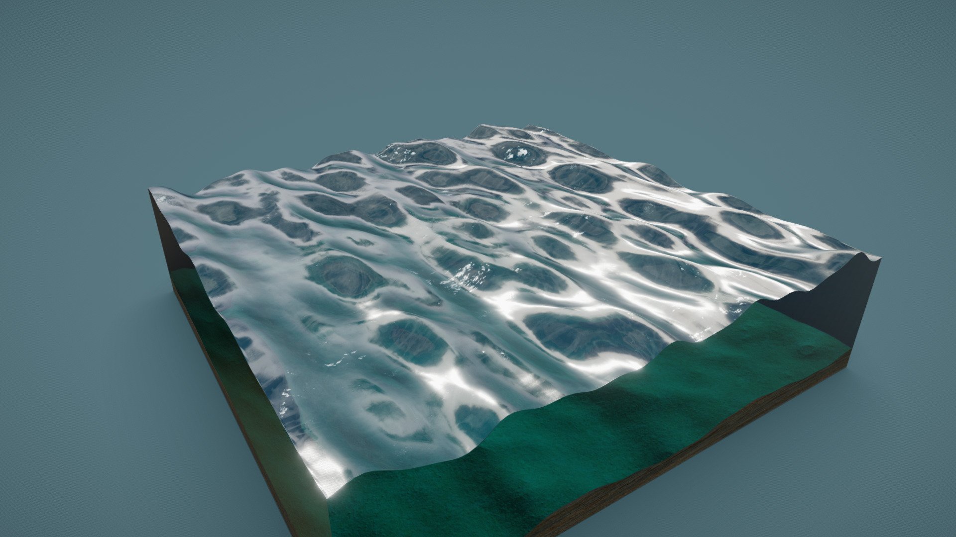 Ocean wave animation 3d model