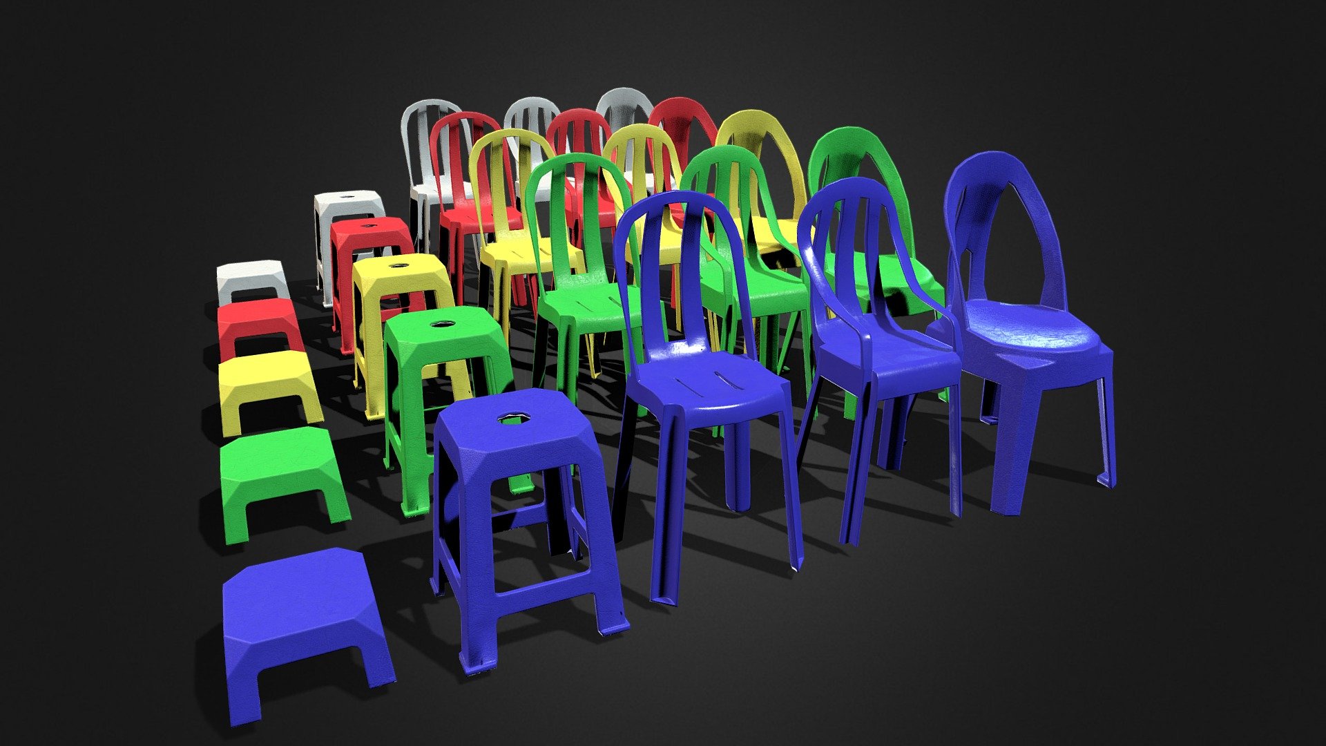 Plastic Chair 3d model