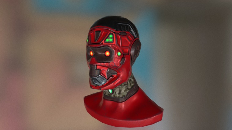 Robot head 3d model