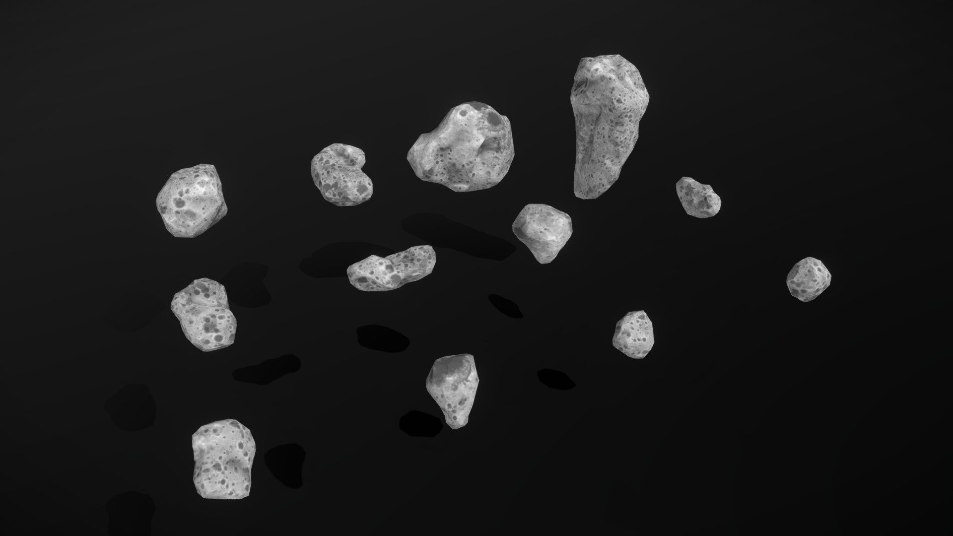 Lowpoly Asteroids 3d model