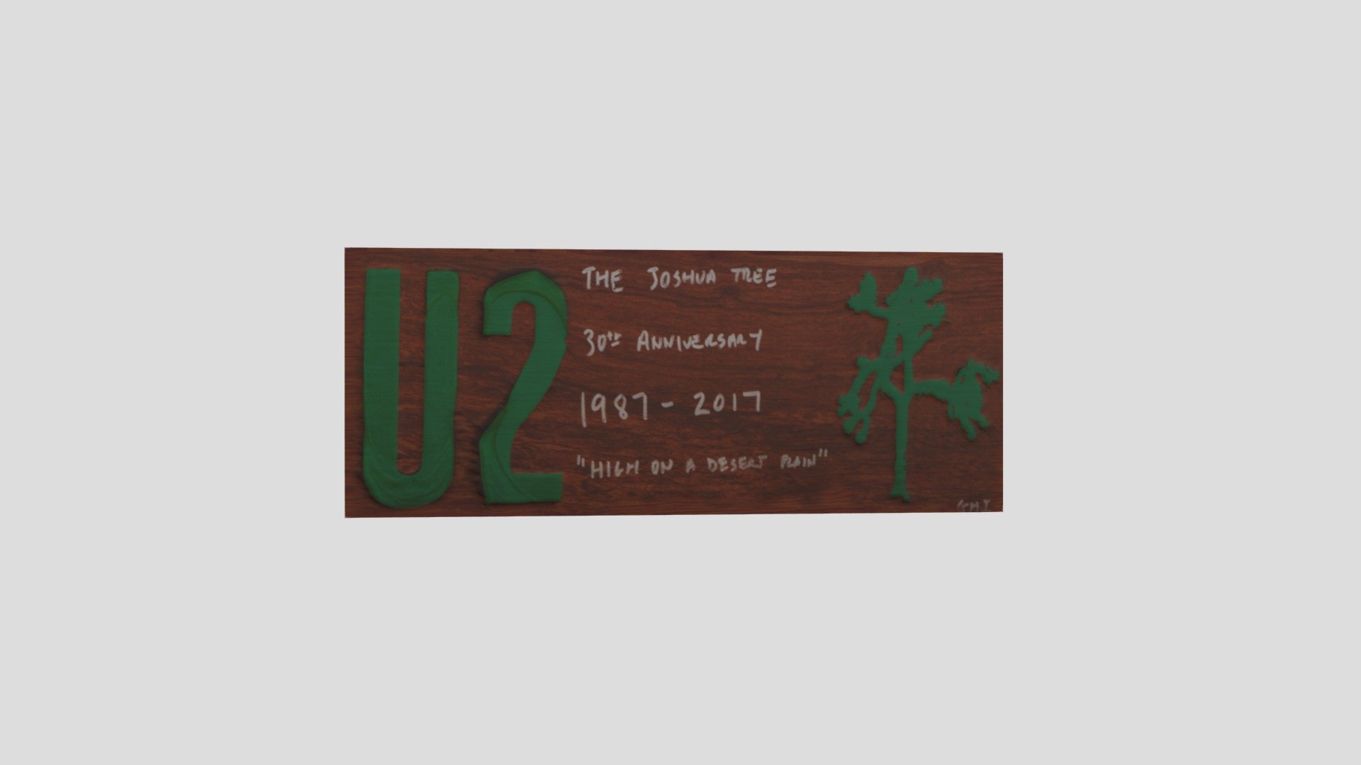 30th Anniversary Plaque: thejoshuatree.earth 3d model