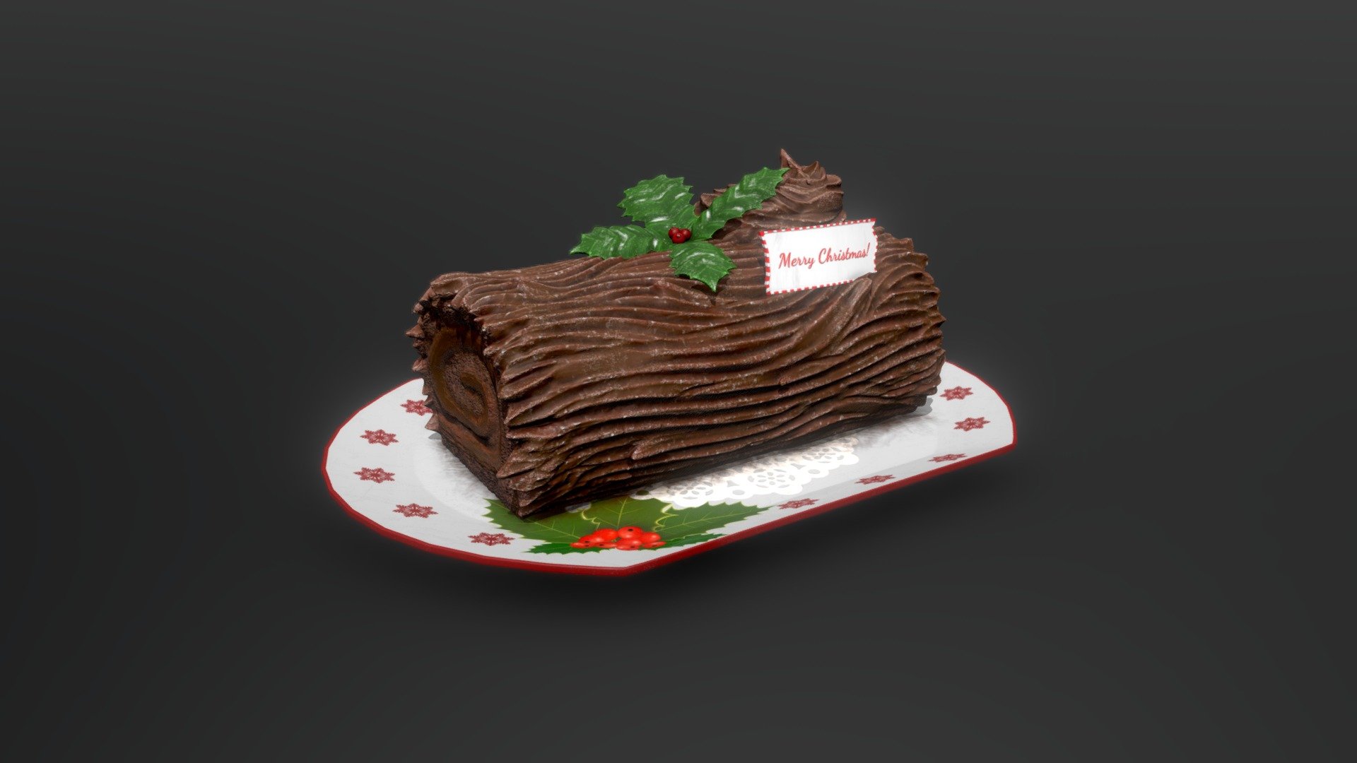 Christmas Log 3d model