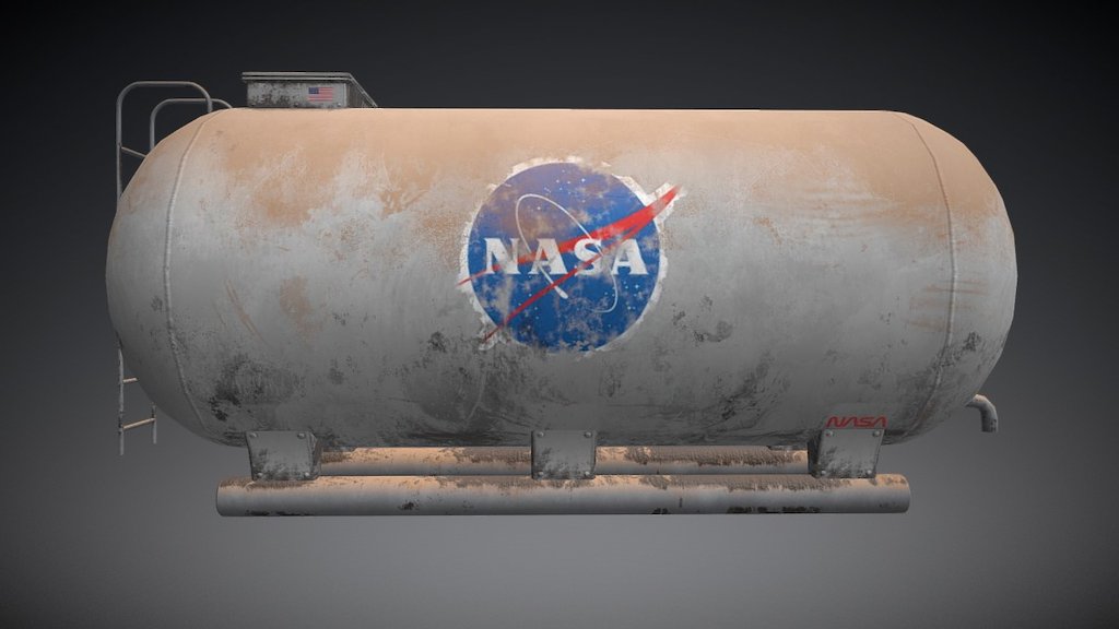 Nasa Themed Water Tank 3d model