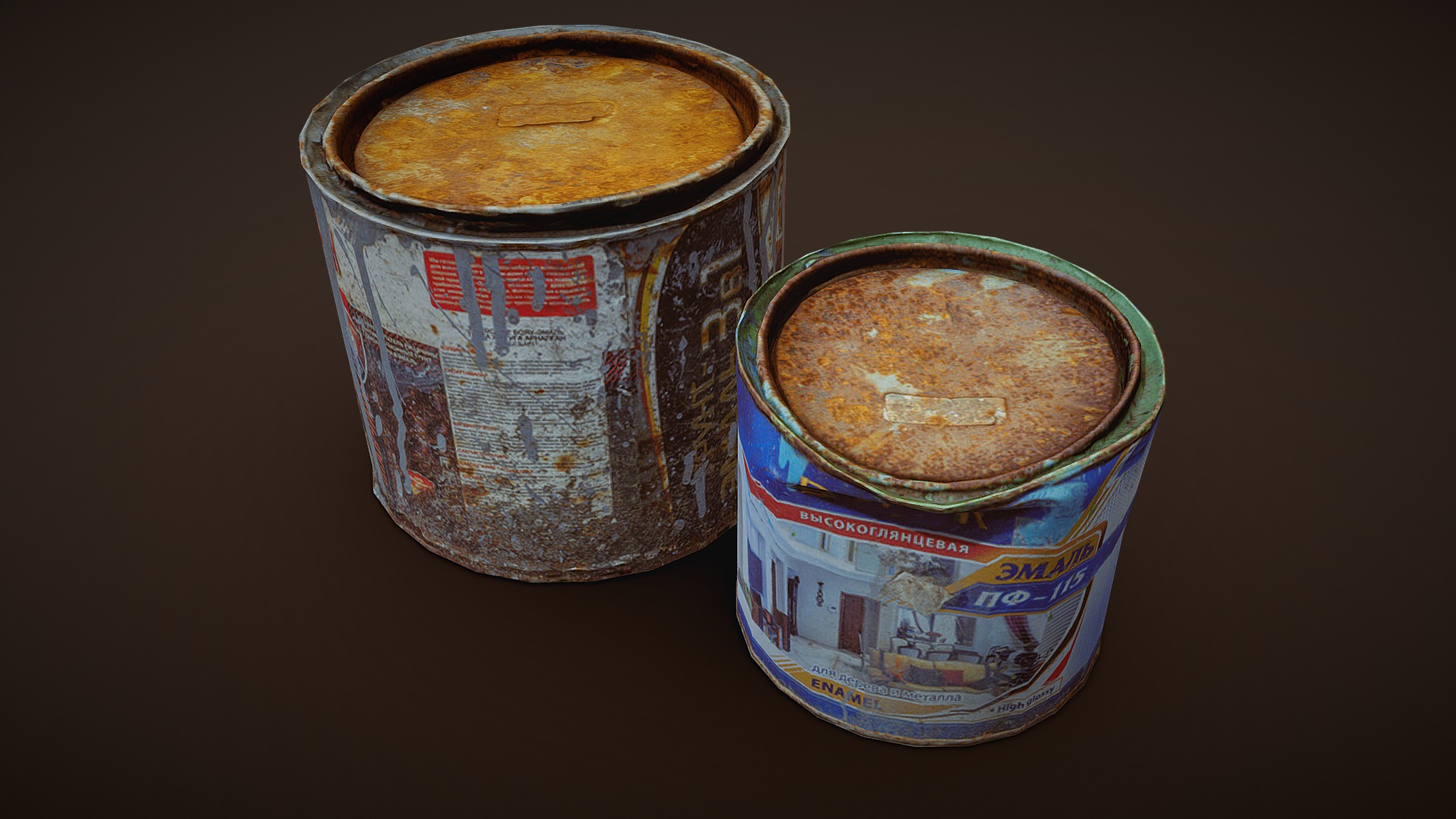 Old Paint Can 3d model