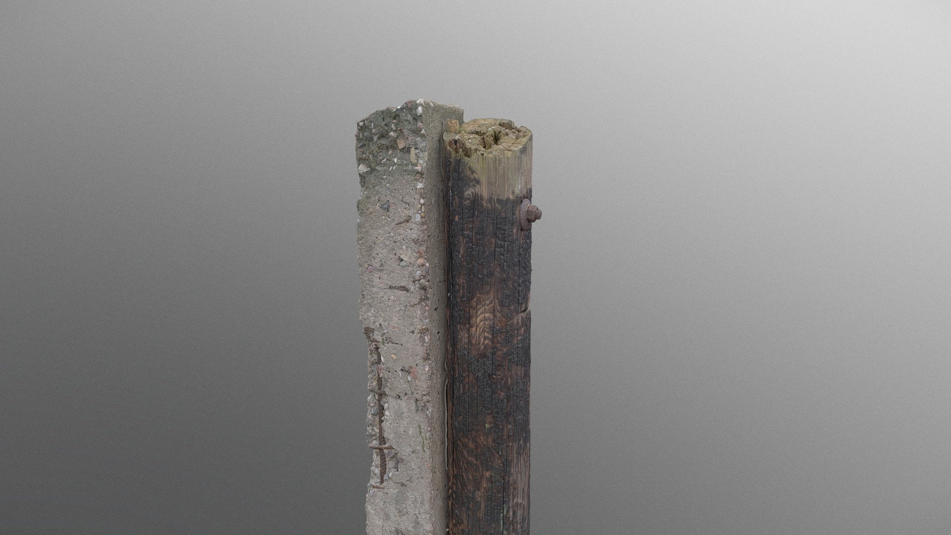 Utility cable pole 3d model