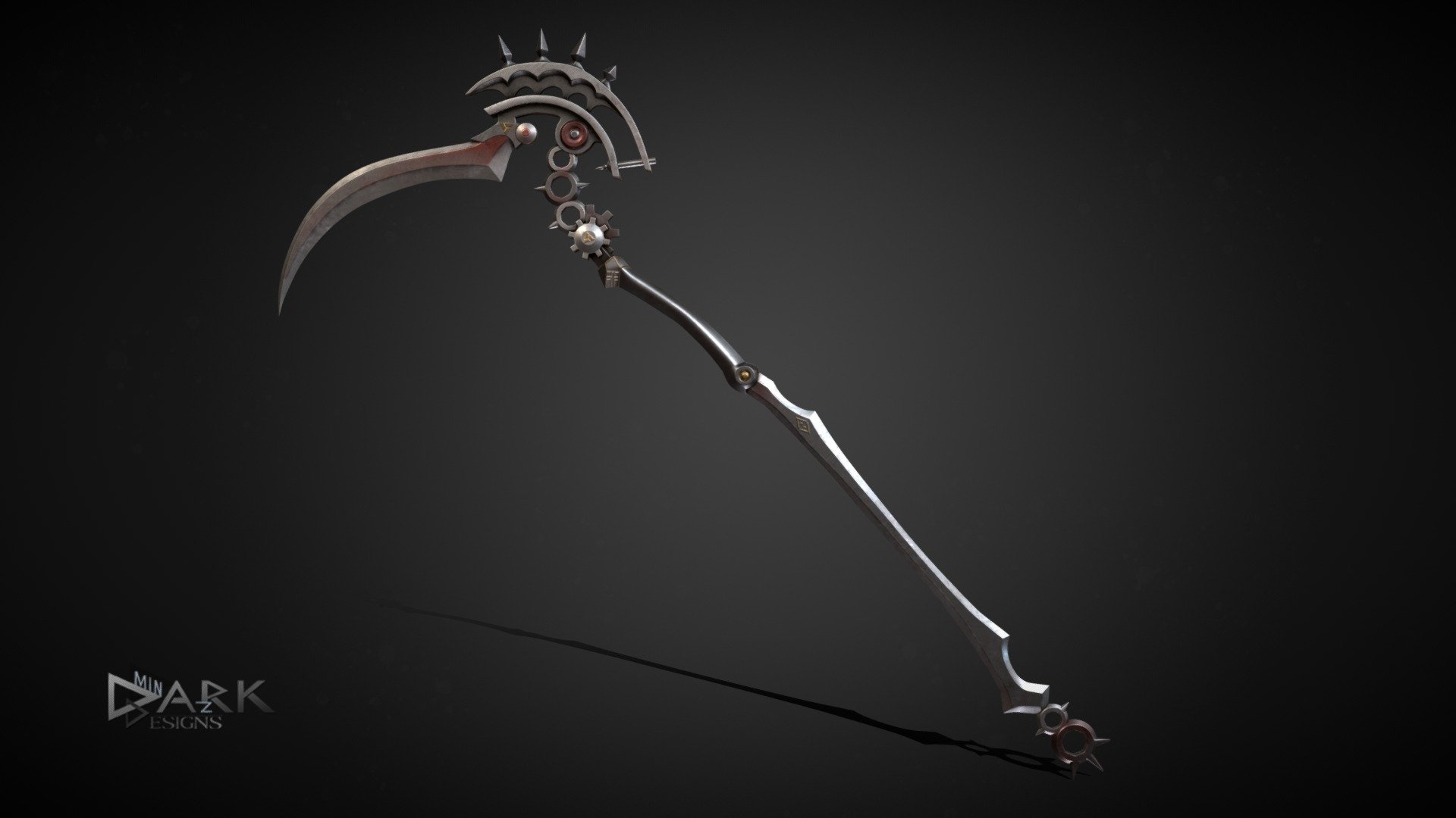 Black Blossom Scythe 3d model