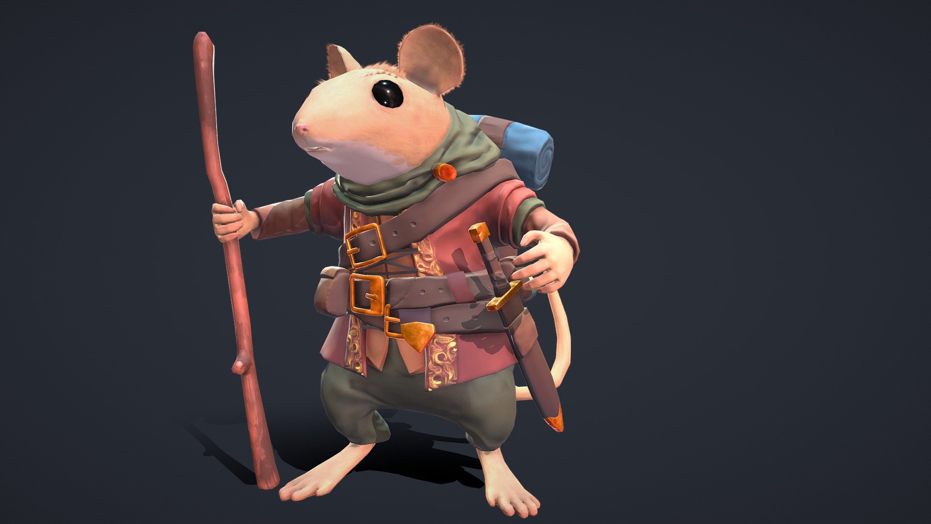 A Questing Mouse 3d model